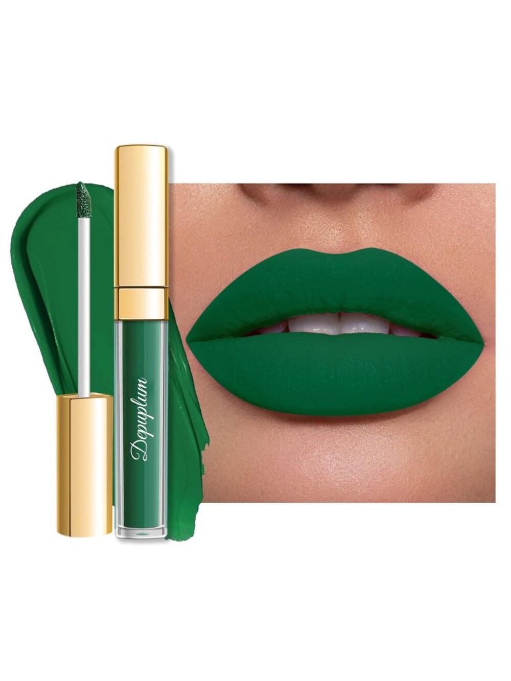 Women's DM02 Green Forest Matte Liquid Lipstick Wear Waterproof Lip Stain